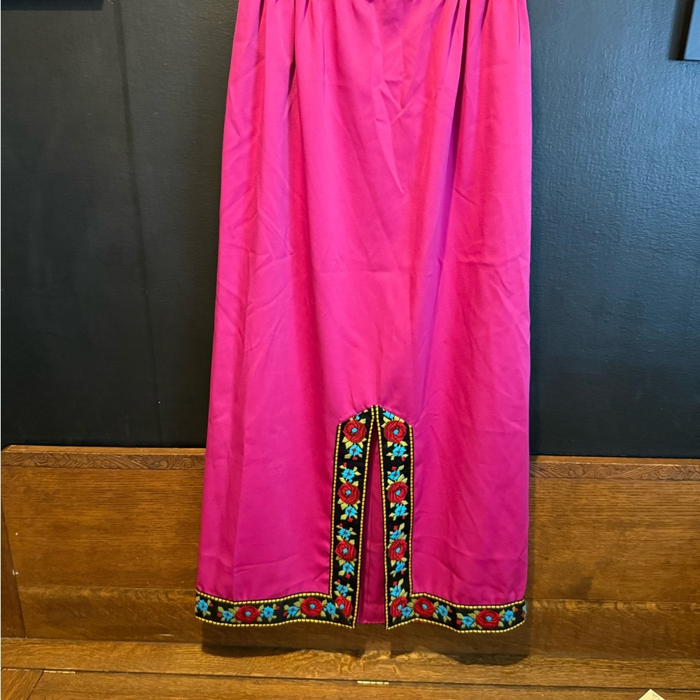 Embroidered Pink Skirt